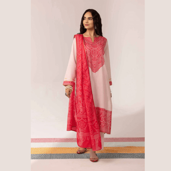 3 Piece - Printed Suit - PE25-101 CHUNRI