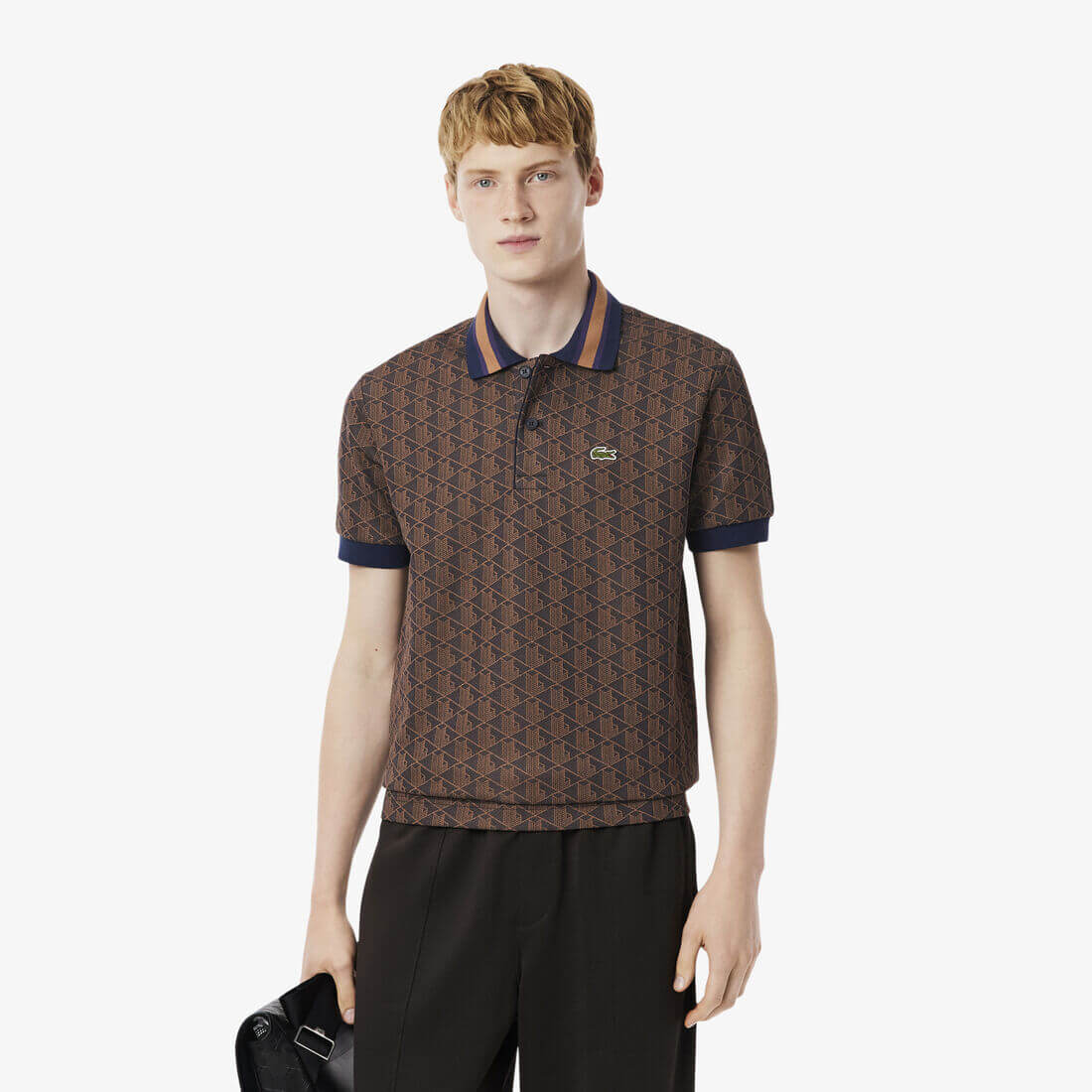 Classic Fit Monogram Jacquard Polo Shirt