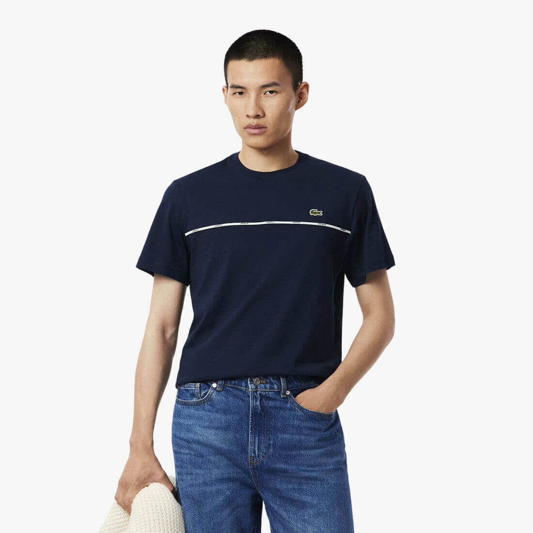 Lacoste Trim Cotton Jersey T-shirt
