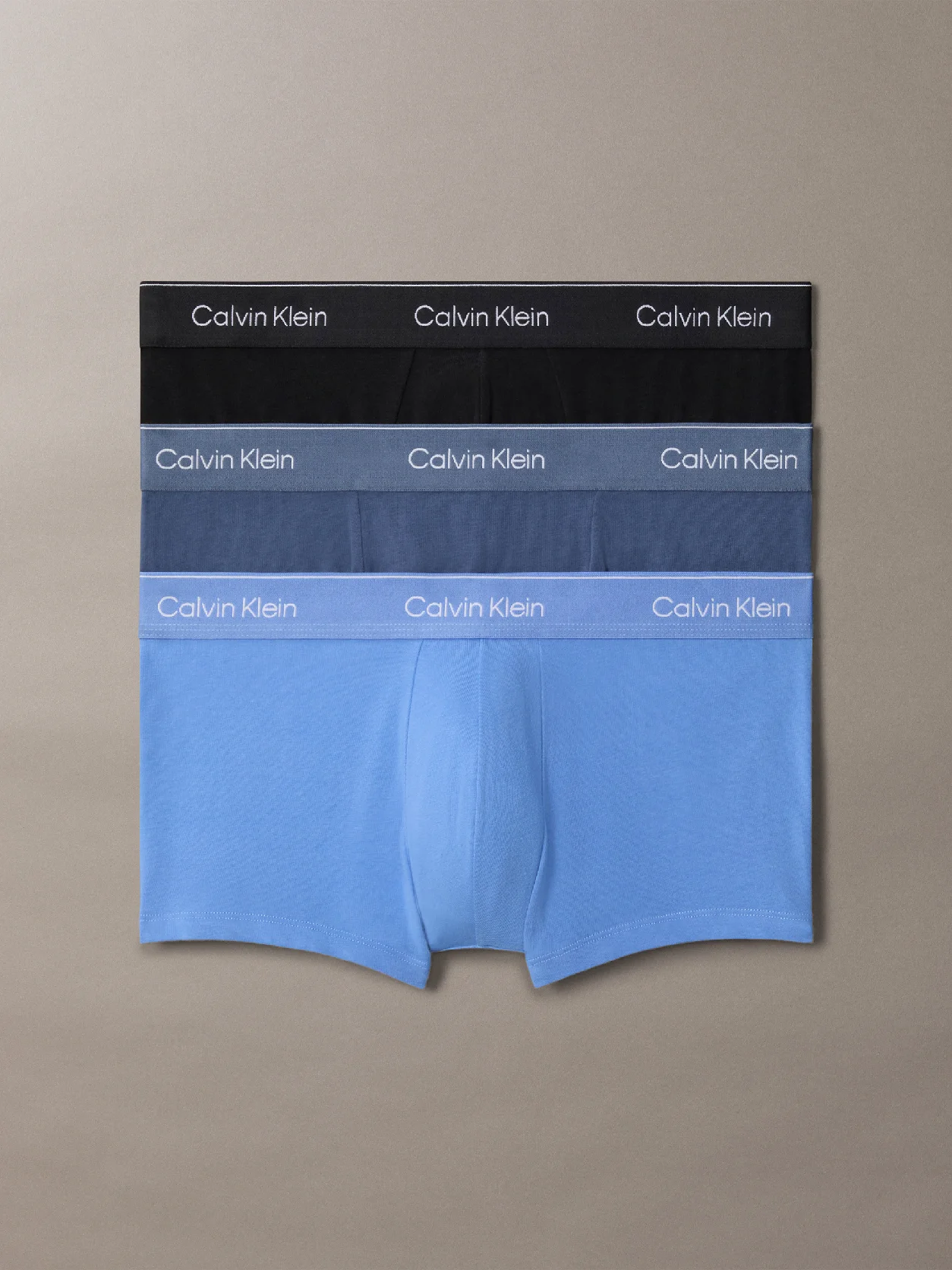 3 Pack Low Rise Trunks - Icon Cotton Stretch